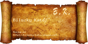 Bilszky Kató névjegykártya